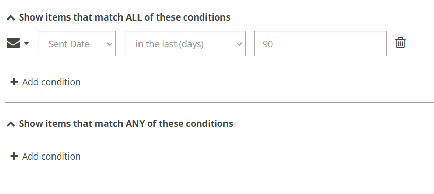 Filters applied in the Query Builder