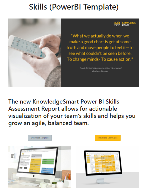 The Power BI Template button