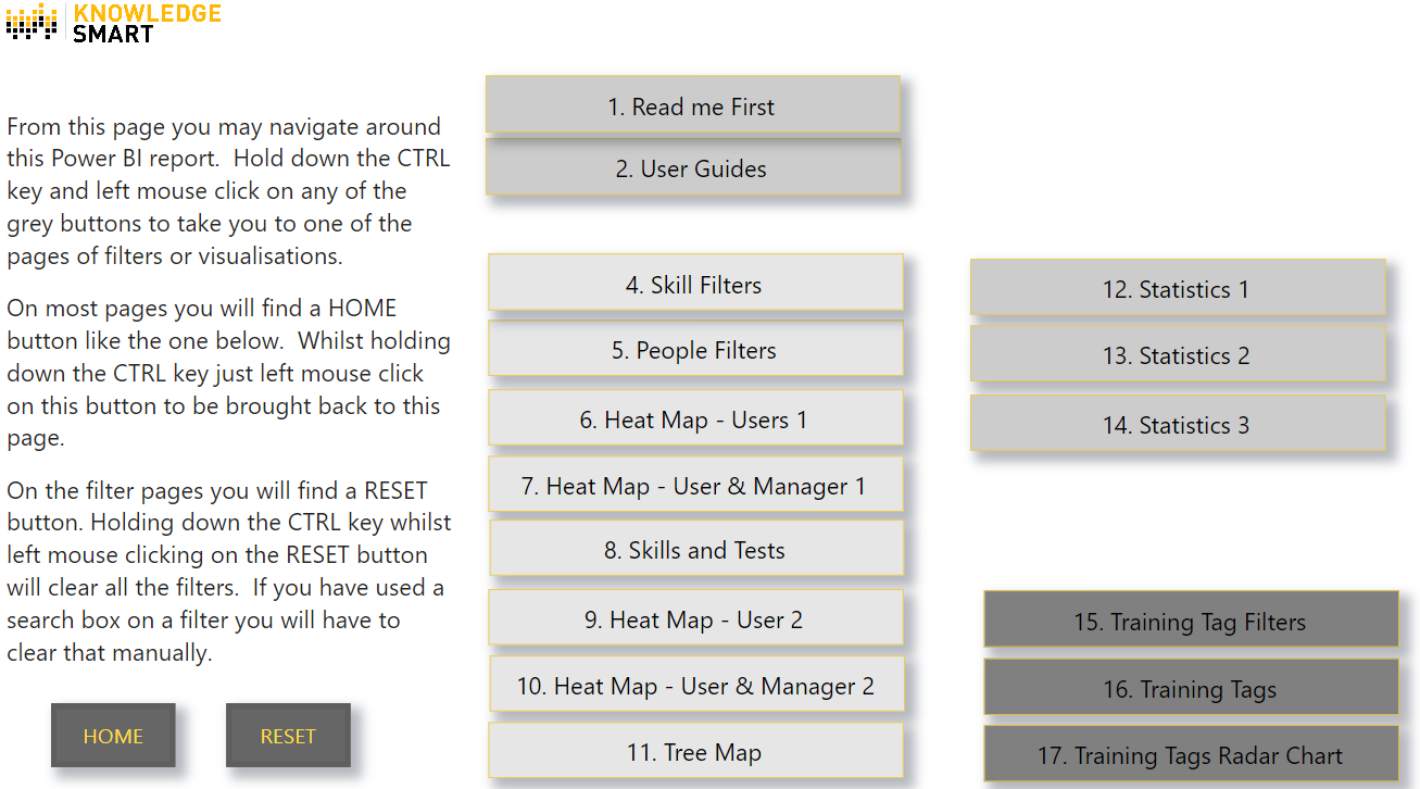 The Navigation Home page
